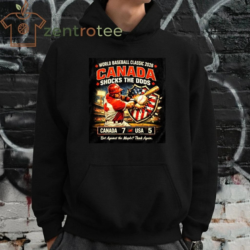 Original Canada Beats USA World Baseball Classic 2026 Maple Power Baseball Tee