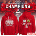 Original Canada Hockey 2026 Women’s Ice Hockey 6x Champion Logo Two Sided Shirt