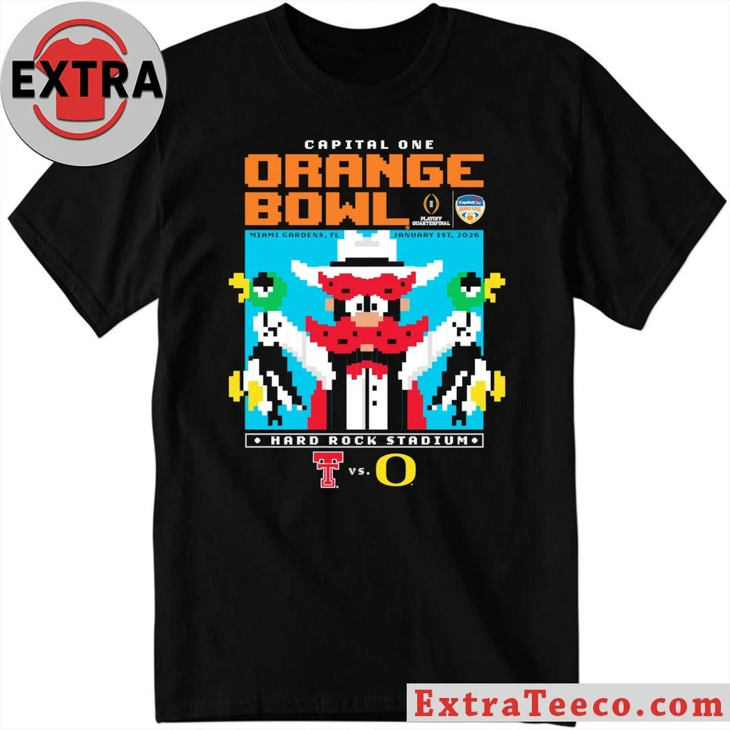 Original Capital One Orange Bowl Texas Tech vs Oregon January 1, 2026 Hard Rock Stadium in Miami Gardens, Florida Shirt