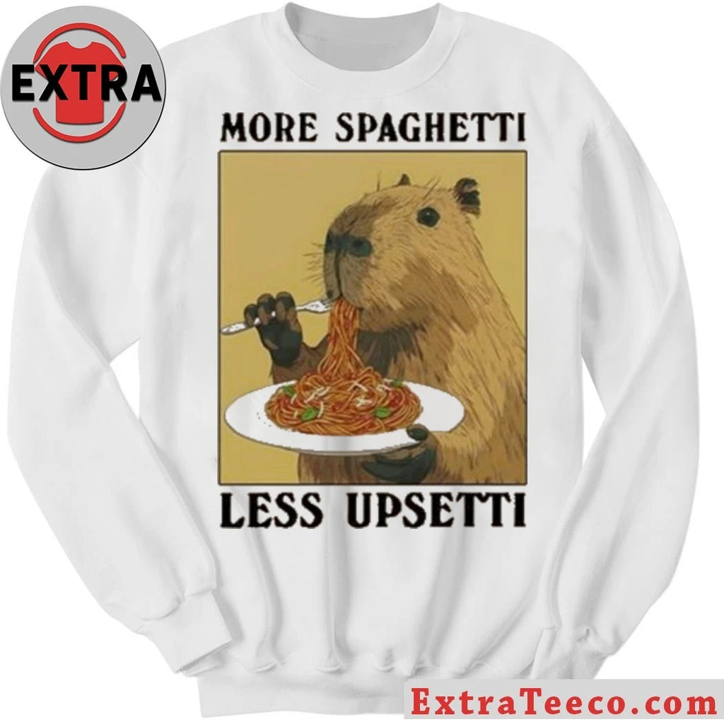 Original Capybara Eating Pasta Washed T-Shirt