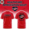 Original Carolina Hurricanes Healthcare Appreciation 2026 Night Red Logo Two Sided Shirt
