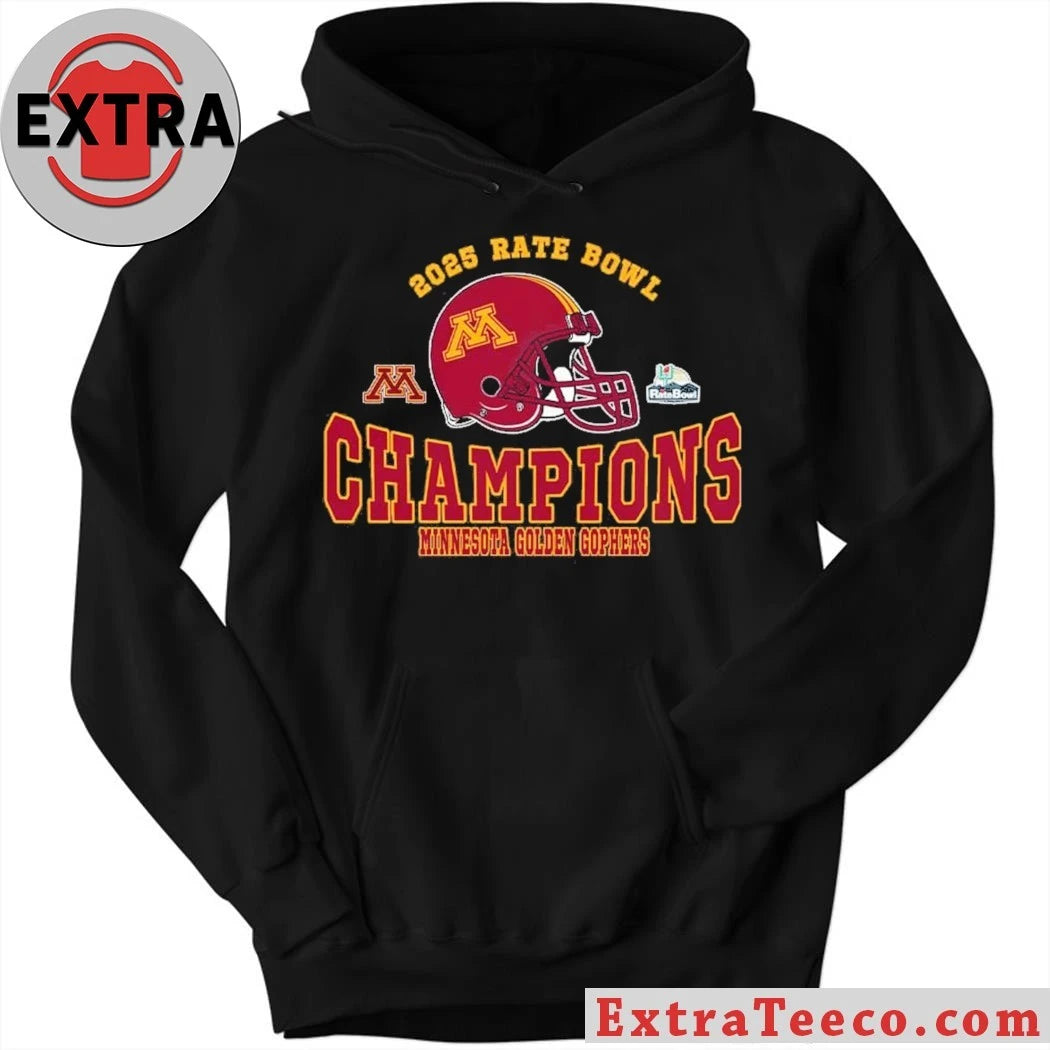 Original Celebrating the 2025 Rate Bowl football game of the Minnesota Golden Gophers Helmet And Logo Shirt