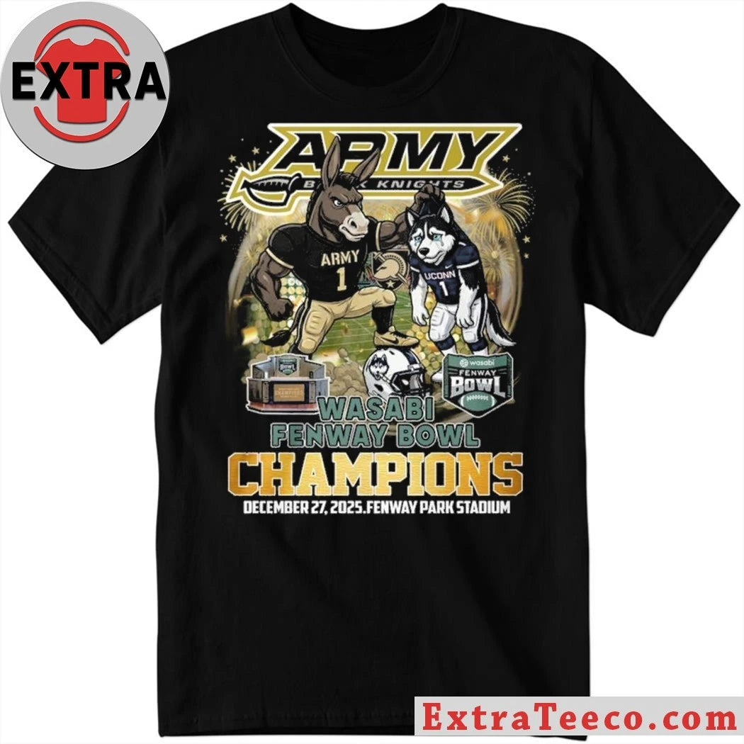 Original Celebrating the Army Black Knights’ victory over the UConn Huskies at the Wasabi Fenway Bowl on December 27, 2025, at Fenway Park Stadium Shirt