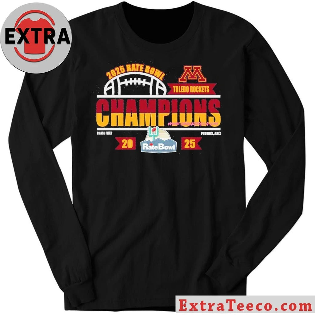 Original Celebrating the Minnesota Golden Gophers’ victory over the Toledo Rockets at the 2025 Rate Bowl Shirt