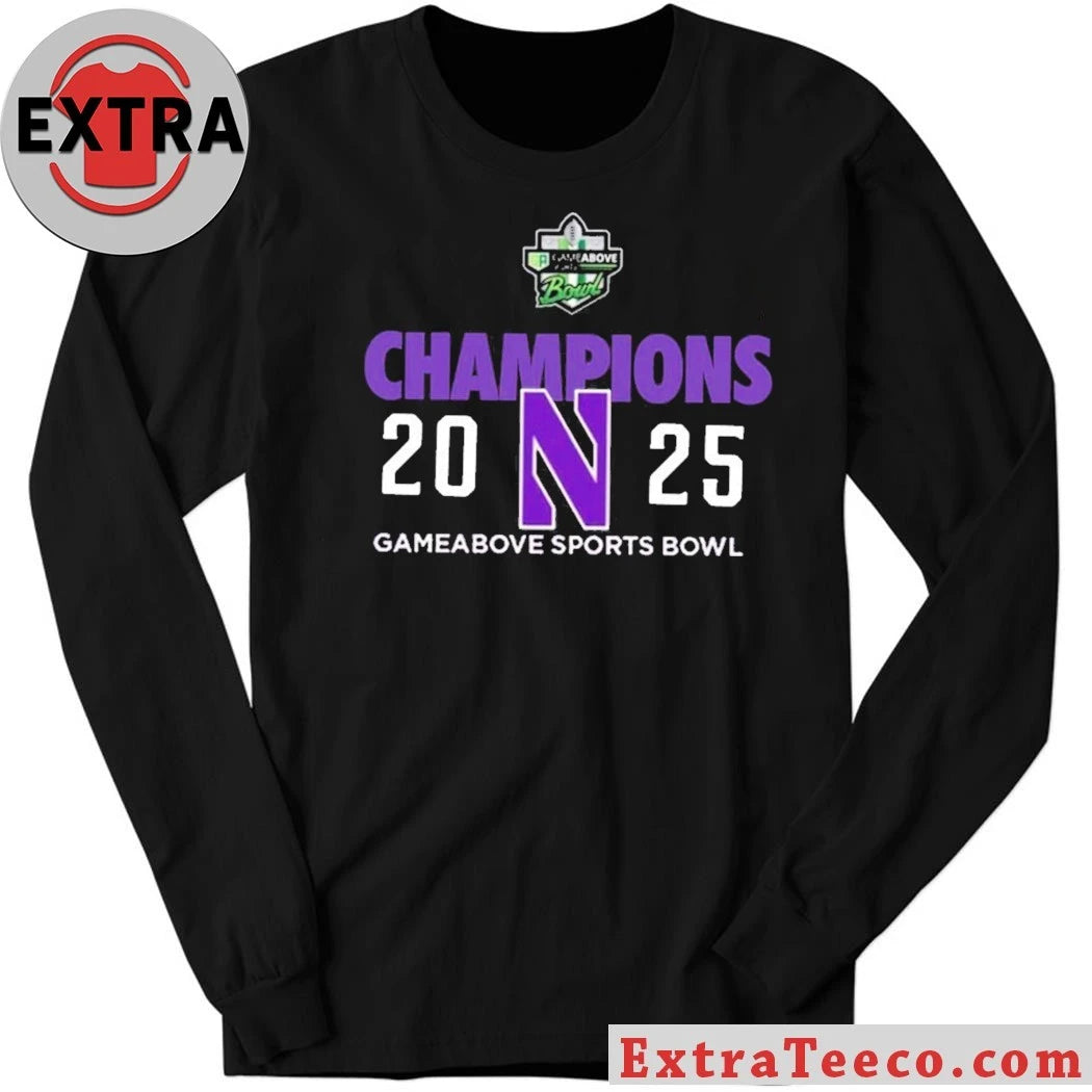 Original Celebrating the Northwestern Wildcats’ victory at the 2025 GameAbove Sports Bowl Shirt