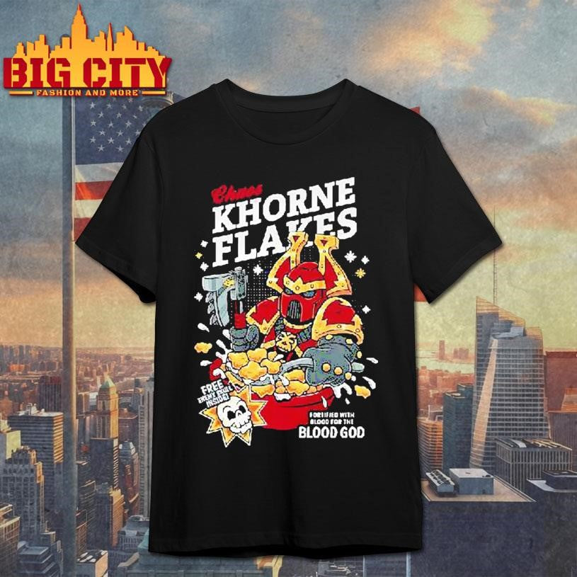Original Chaos Khorne Flakes Fortified With Blood For The Blood God Shirt