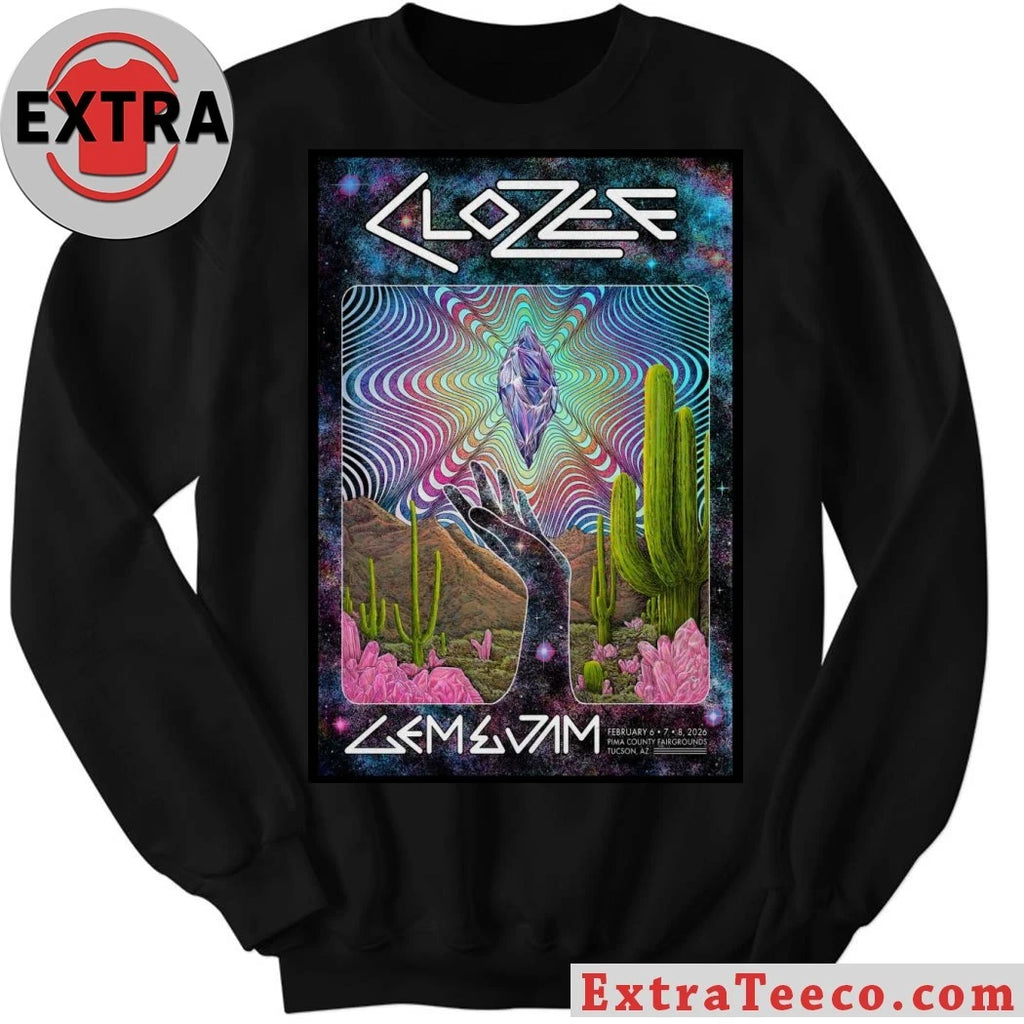Original CloZee Gem &amp; Jam Festival Tucson AZ Feb 6-8 2026 Poster Shirt