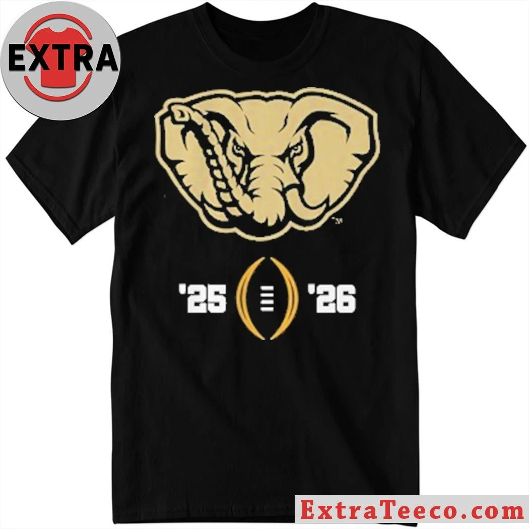 Original College Football Playoff National Championship Game 2025-26 T-Shirt featuring the Alabama Football mascot