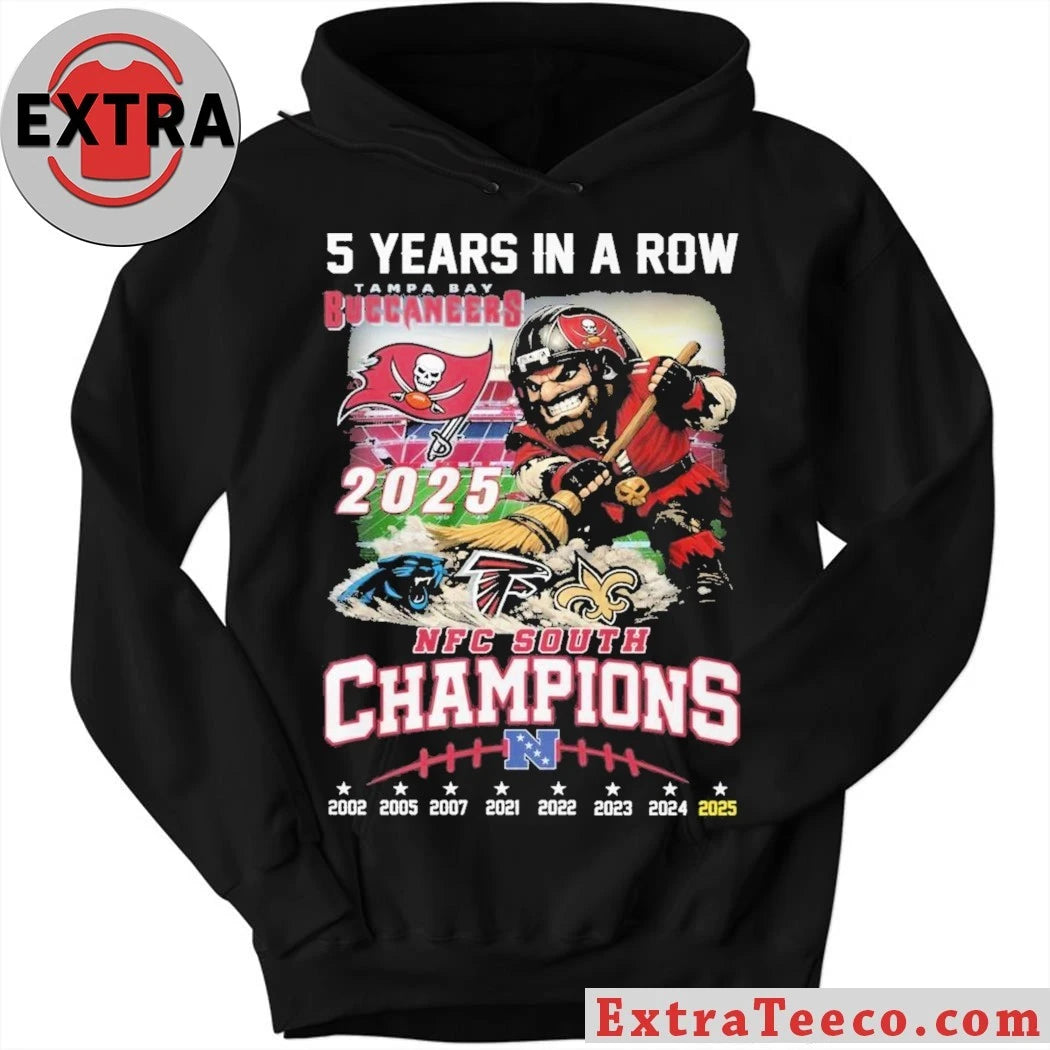 Original Commemorative T-shirt celebrating the Tampa Bay Buccaneers’ victory in the 2025 NFC South Division T-Shirt