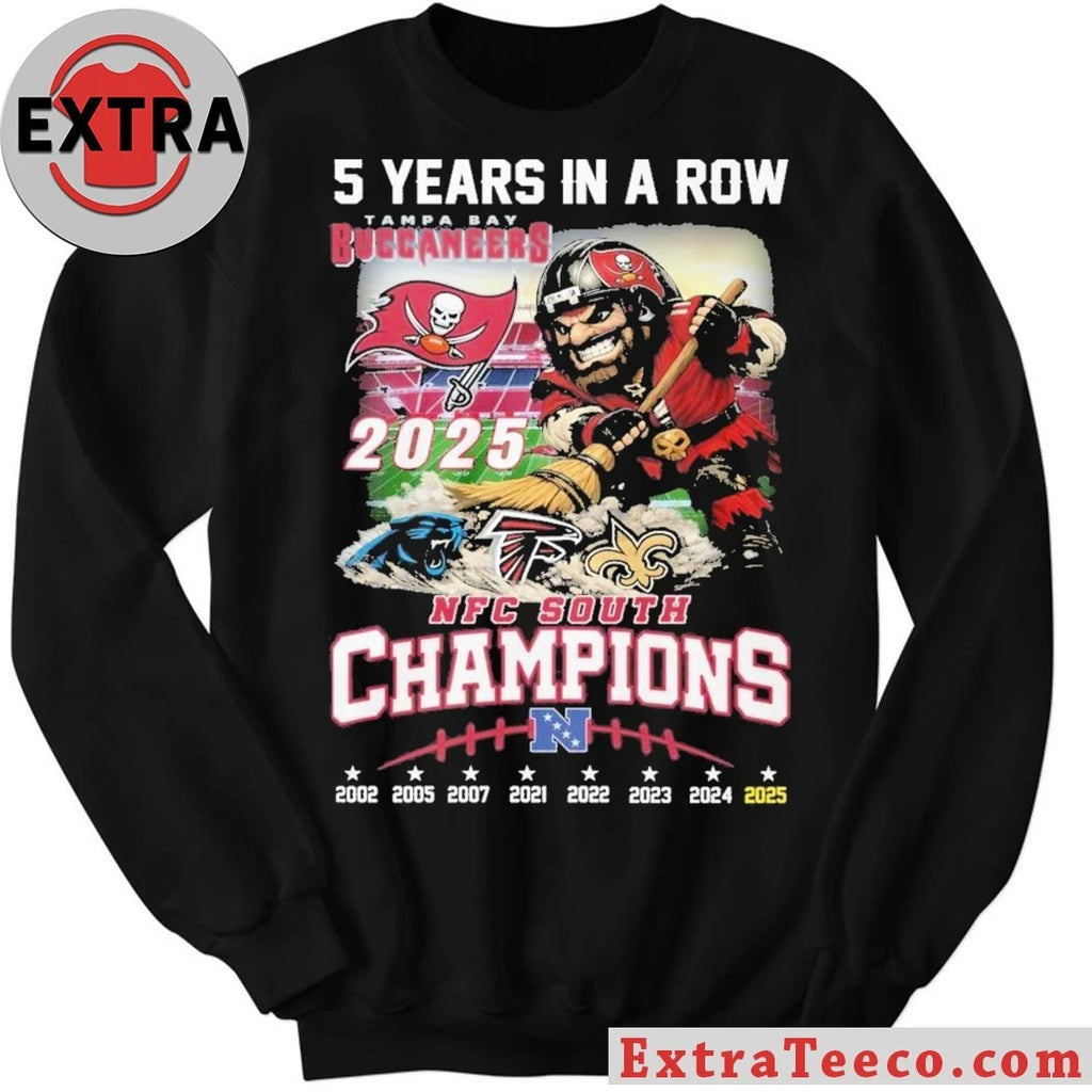 Original Commemorative T-shirt celebrating the Tampa Bay Buccaneers’ victory in the 2025 NFC South Division T-Shirt