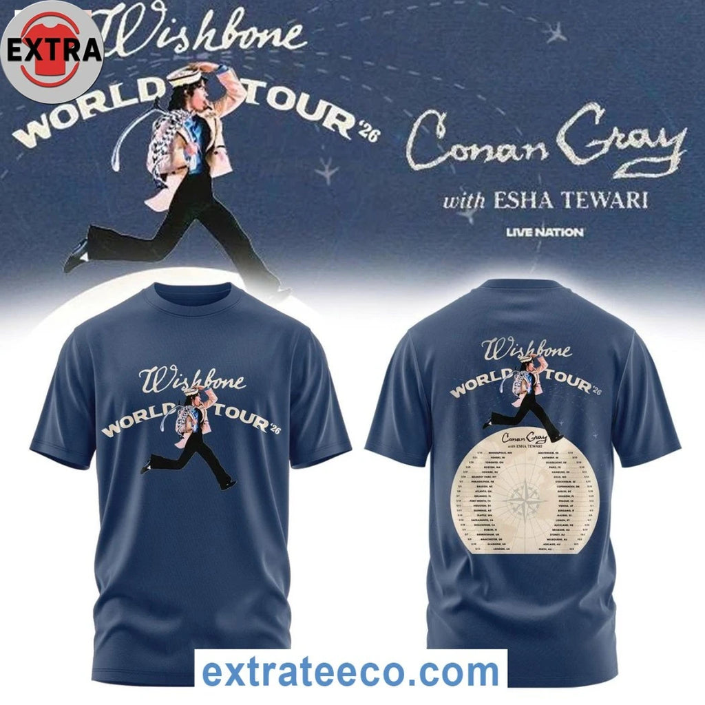 Original Conan Gray Wishbone World Tour 2026 Logo Hoodie Shirt
