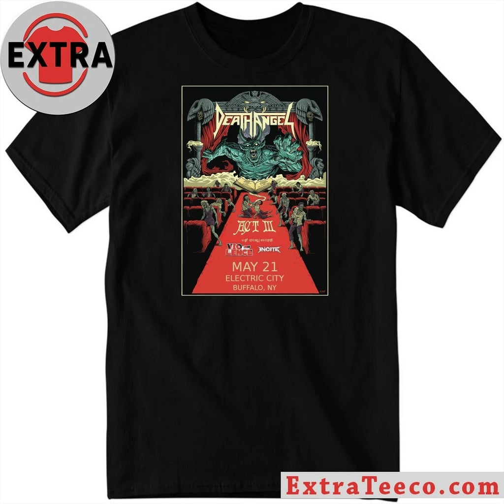 Original Death Angel’s thrash metal band, Death Angel, celebrates the 35th anniversary of their self-titled album, Act III Tour Shirt