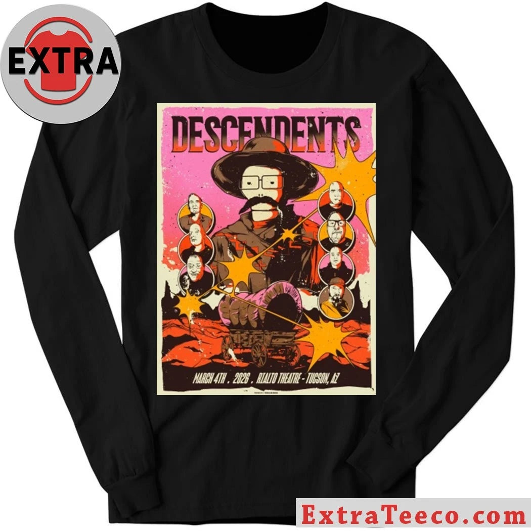 Original Descendents Tucson Arizona 2026 Gig Poster At Rialto Theatre On March 4 2026 Shirt