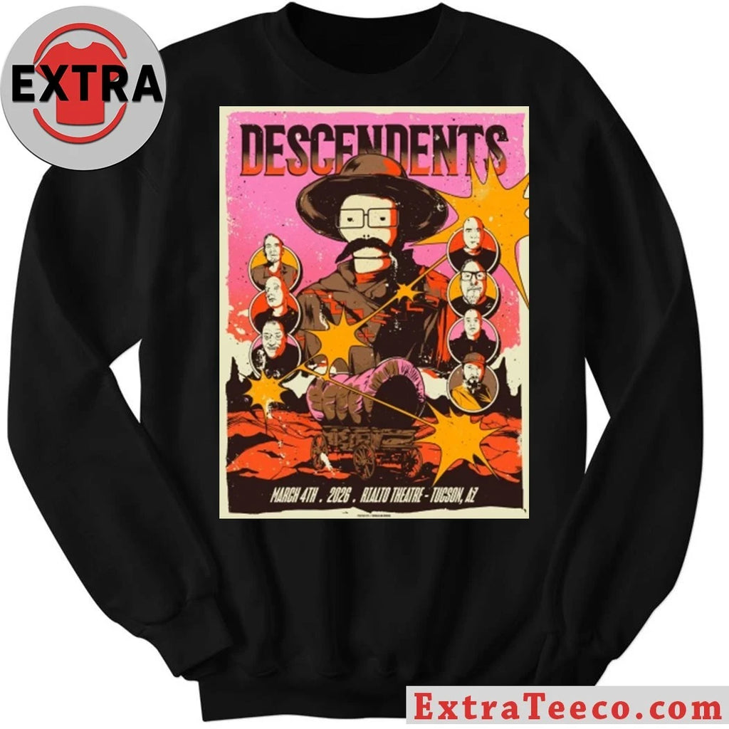 Original Descendents Tucson Arizona 2026 Gig Poster At Rialto Theatre On March 4 2026 Shirt