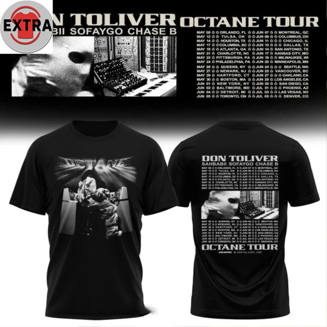 Original Don Toliver 2026 Octane Tour North America Schedule Hoodie T-Shirt