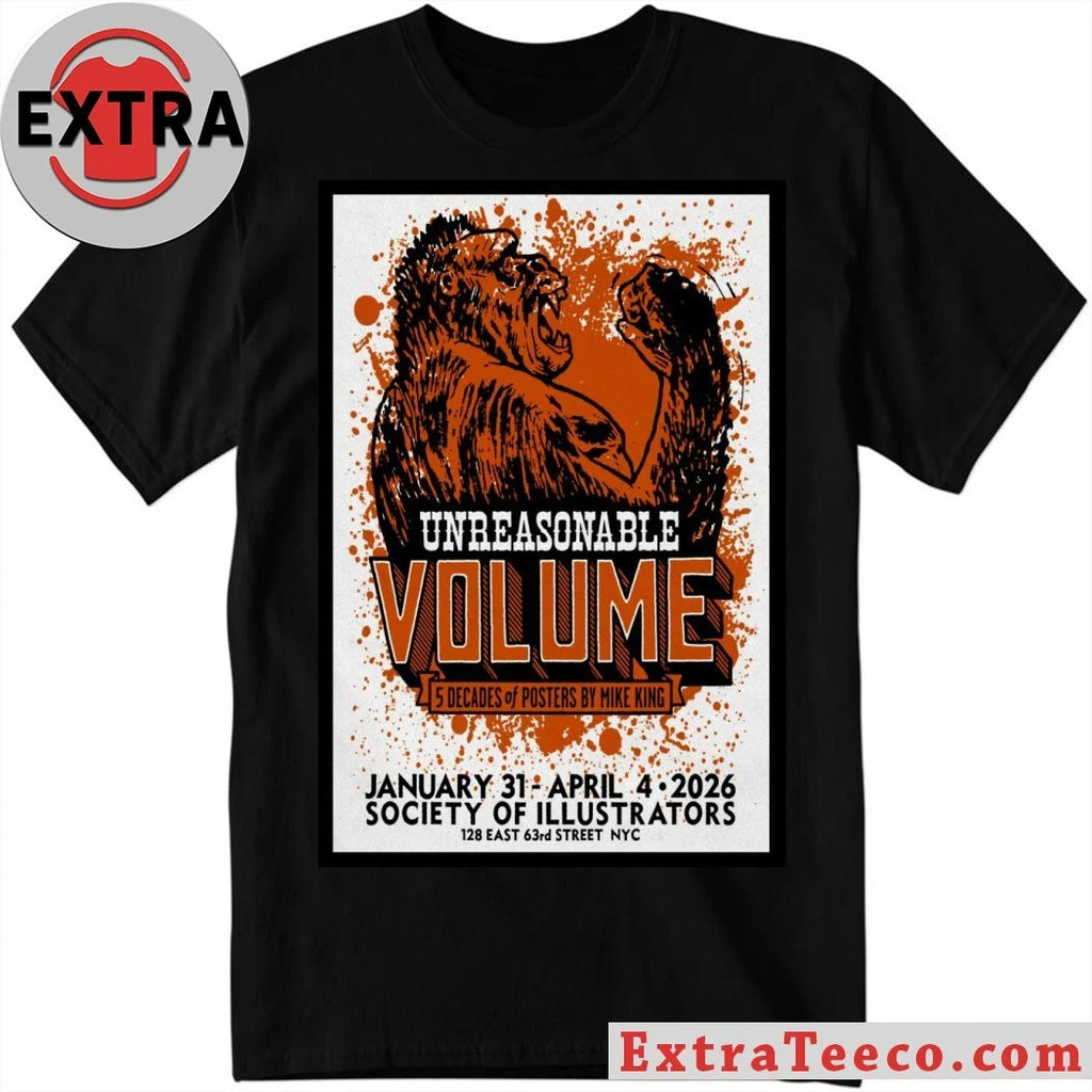 Original Five Decades of Posters by Mike King Society of Illustrators T-Shirt