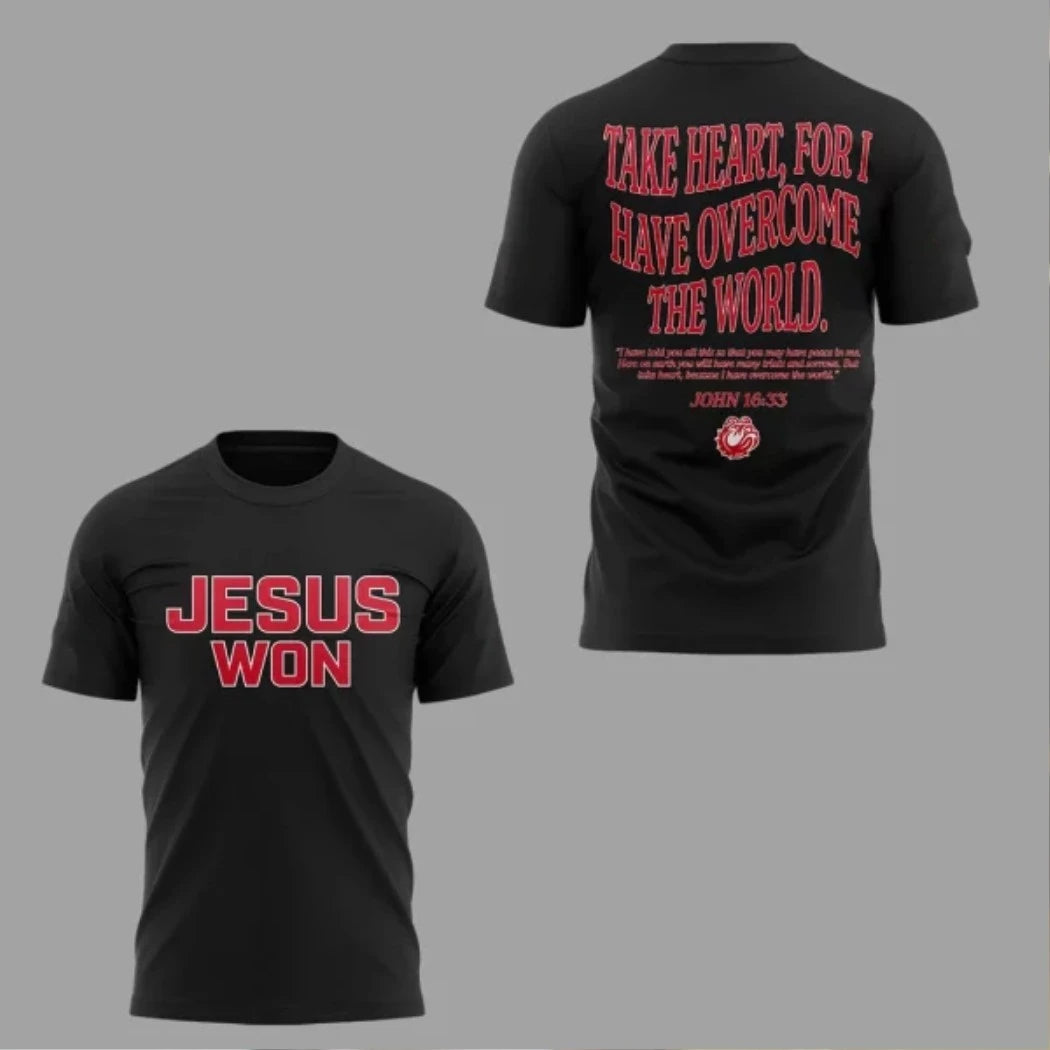 Original Gardner-Webb Baseball x Jesus Won Two Sided T-shirt