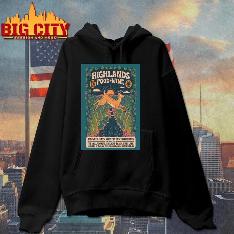 Original Highlands Food And Wine November 13-16 2025 10th Annual Festival in Highlands NC Poster T Shirt