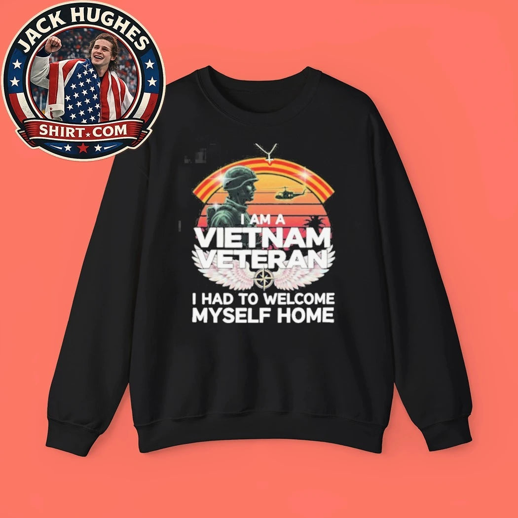 Original I Am A Vietnam Veteran I Had To Welcome Myself Home Retro Sunset Shirt