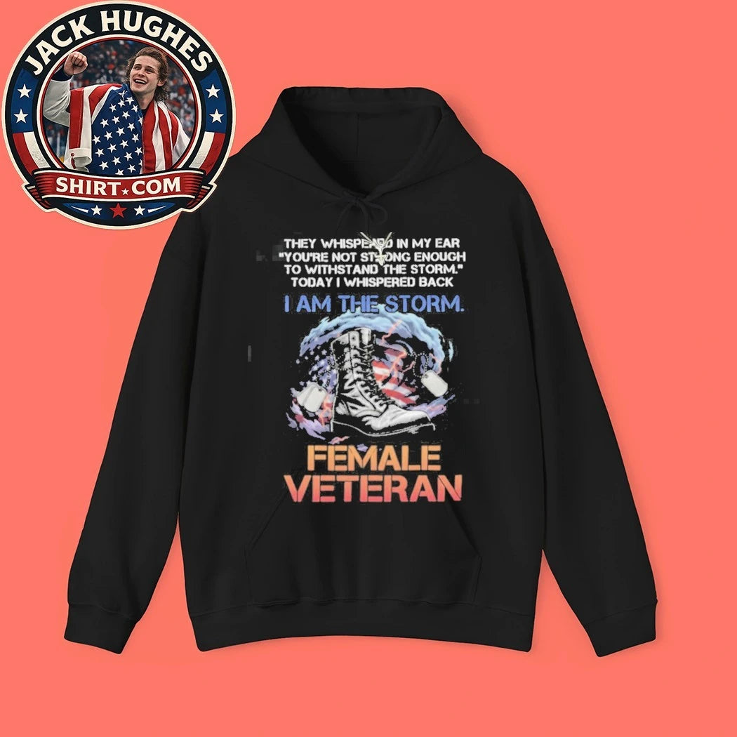 Original I Am The Storm Female Veteran Combat Boot Lightning Shirt
