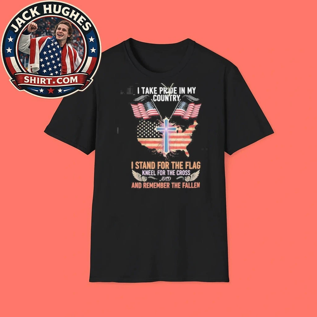 Original I Take Pride In My Country Kneel For The Cross Veteran Shirt