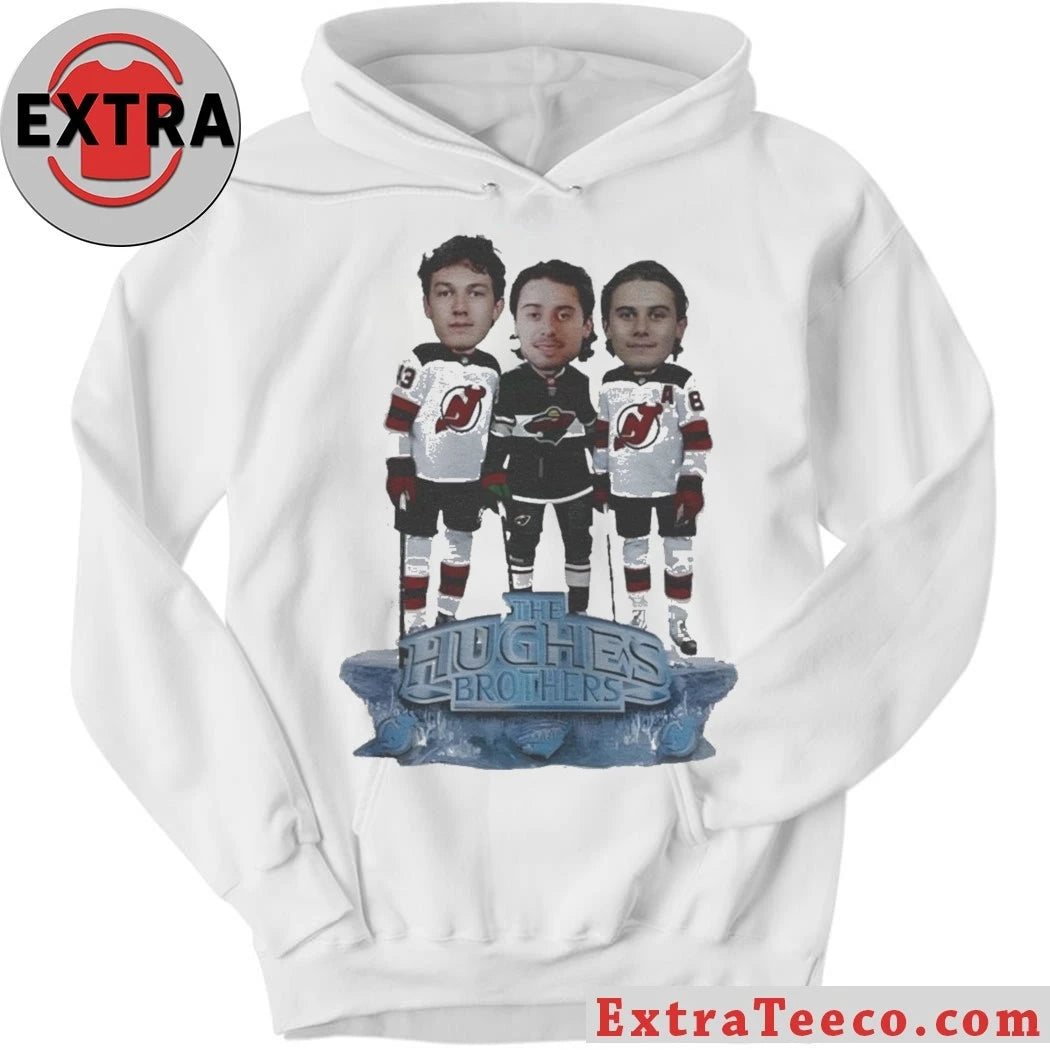 Original Jack Hughes Luke Hughes Quinn Hughes The Hughes Bowl caricature logo 2026 T-shirt