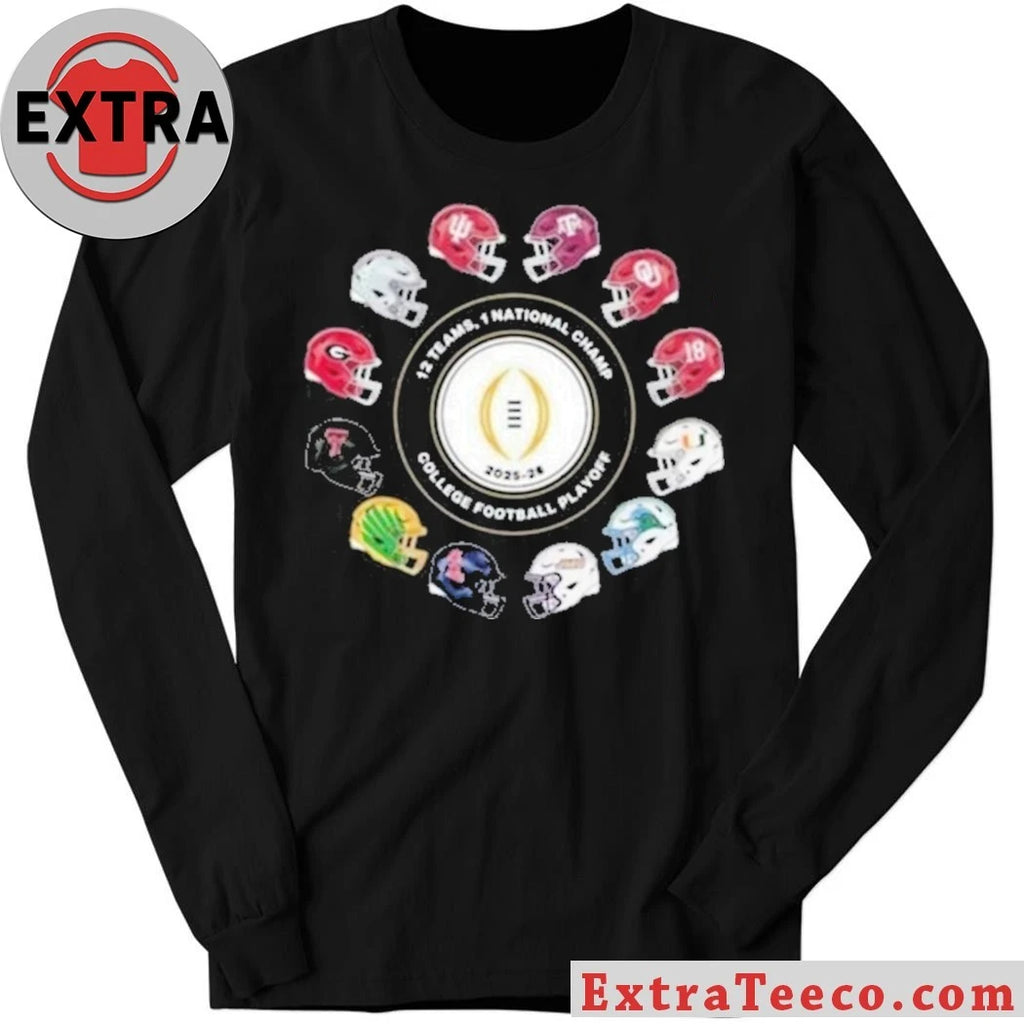 Original Jack Settleman 2026 12 Teams Playoff 1 National Championship College Football Playoff Helmet And Logo T-Shirt