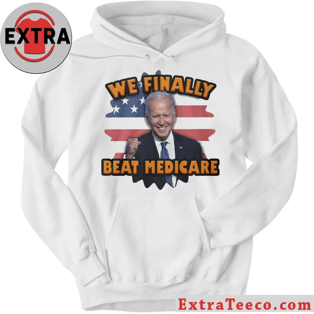 Original Joe Biden We Finally Beat Medicare American Flag Shirt