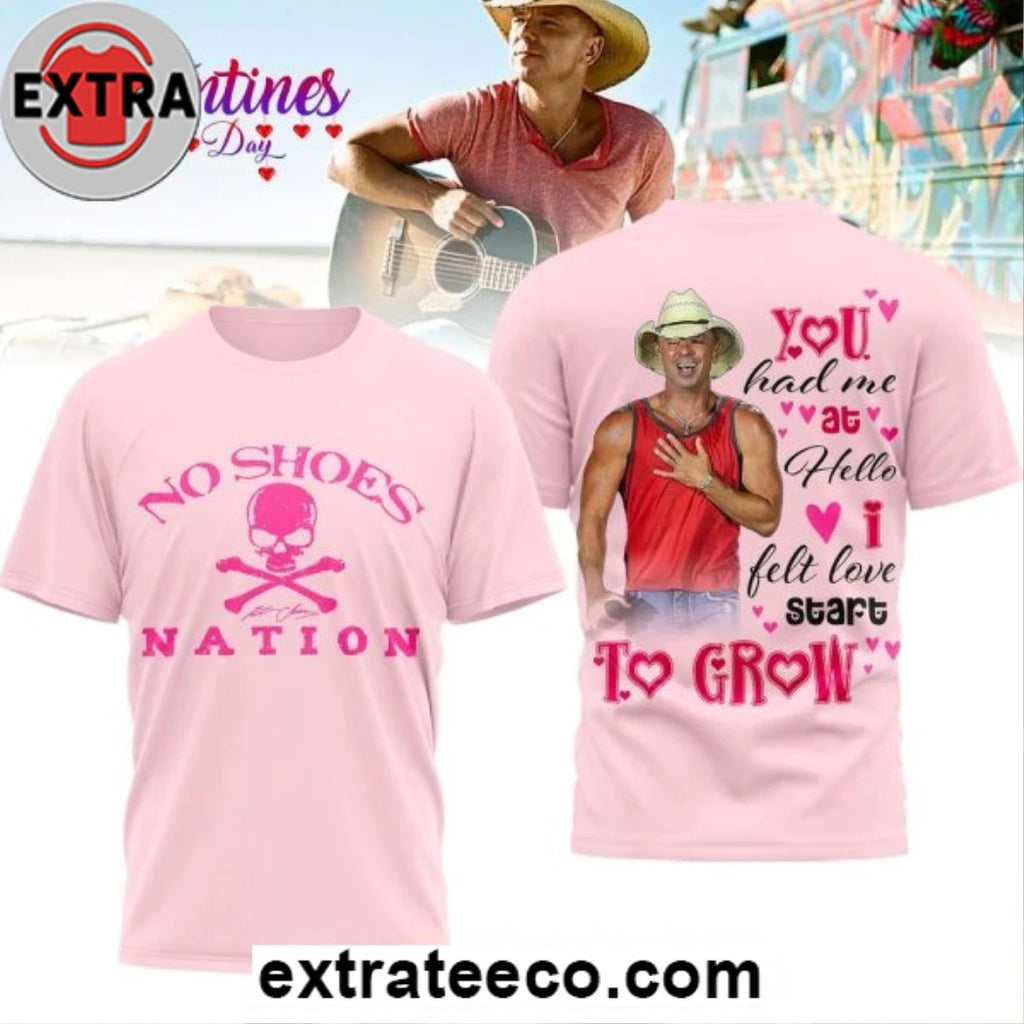 Original Kenny Chesney Happy Valentines Day Signature T-Shirt