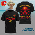 Original Kenny Chesney No Shoes Nation Calgary Flames collaboration t-shirt