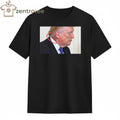 Original Large red mark on the neck of US President Donald Trump tee