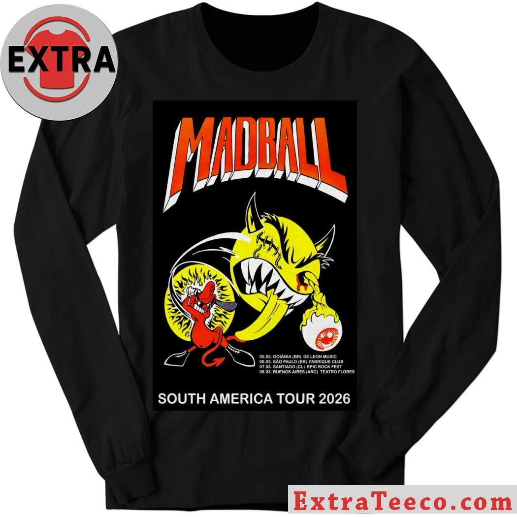 Original Madball Poster Tour South America 2026 Shirt