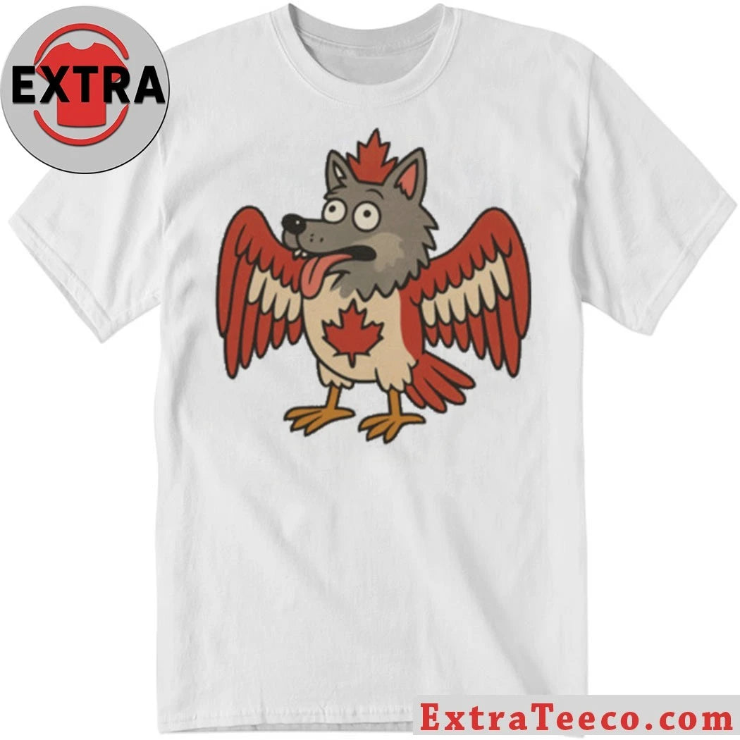 Original Maple-Mad Wolfbird Quirky Canadian Creature Shirt