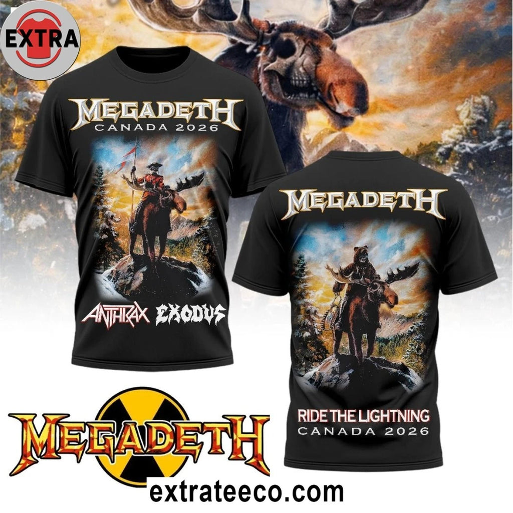Original Megadeth x Canada Tour Ride The Lightning 2026 Shirt