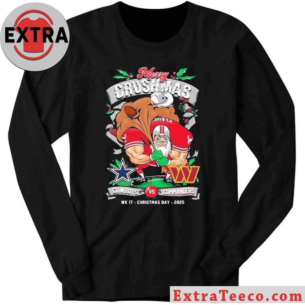 Original Merry Christmas Week 17 Dallas Cowboys vs. Washington Commanders game on Christmas Day 2025 Logo Shirt