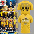 Original Michigan Wolverines Men’s Basketball Big10 Champions 2026 Hail To The Victors Logo Two Sided T-Shirt