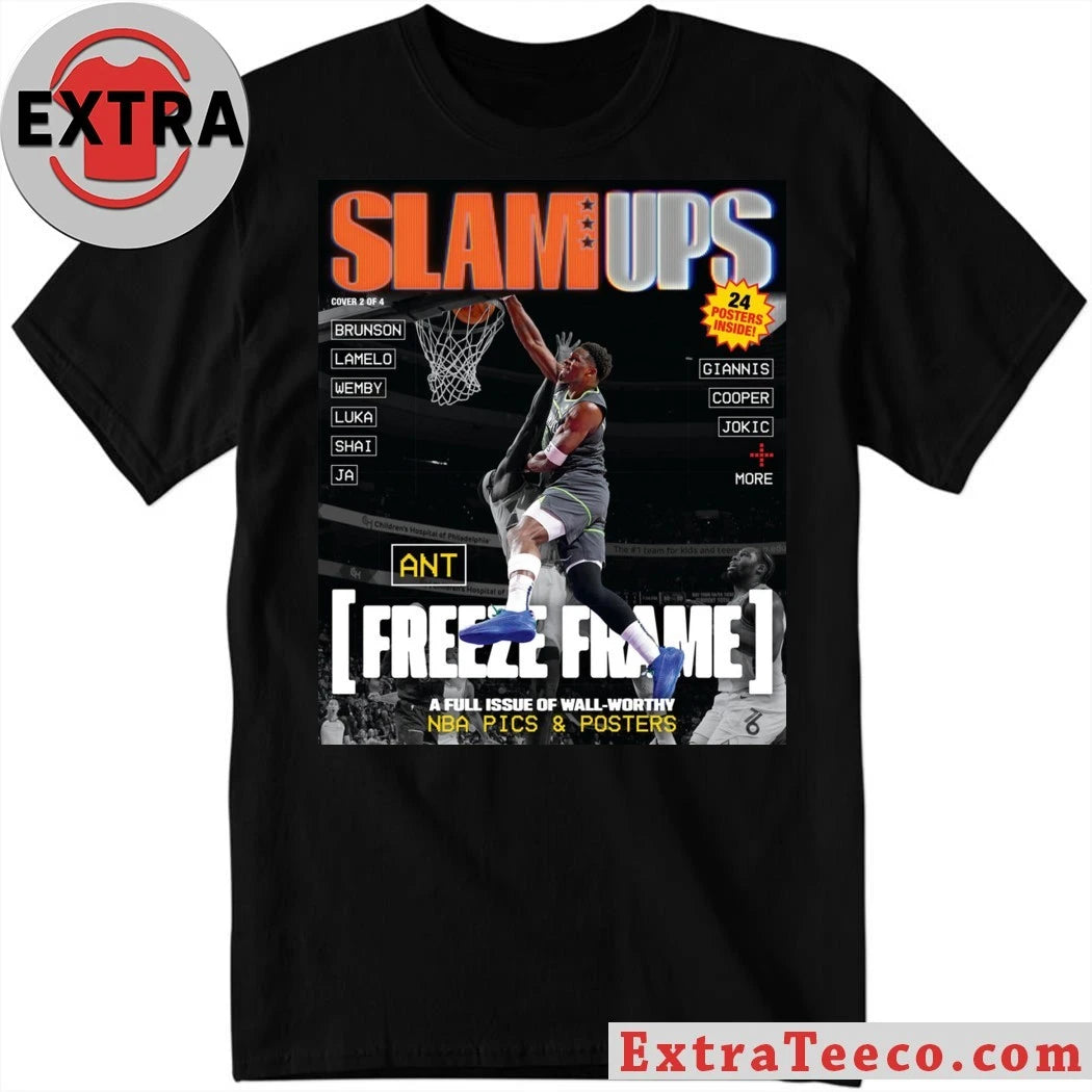 Original NBA SLAMs Anthony Edwards of the Minnesota Timberwolves is attempting a dunk. T-Shirt