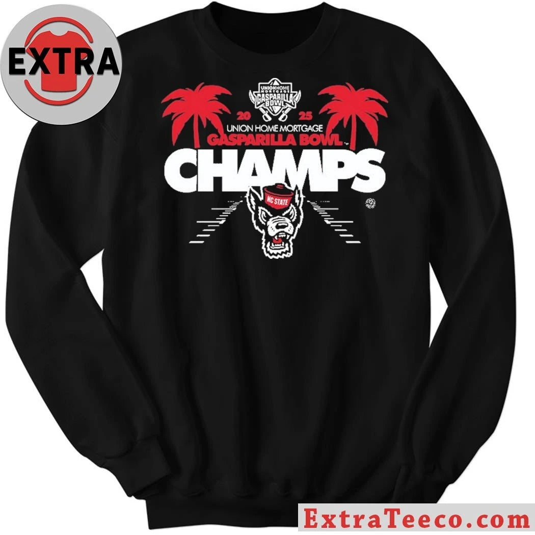 Original NC State Wolfpack 2025 NCAA Football Union Home Mortgage Gasparilla Bowl Champions Shirt