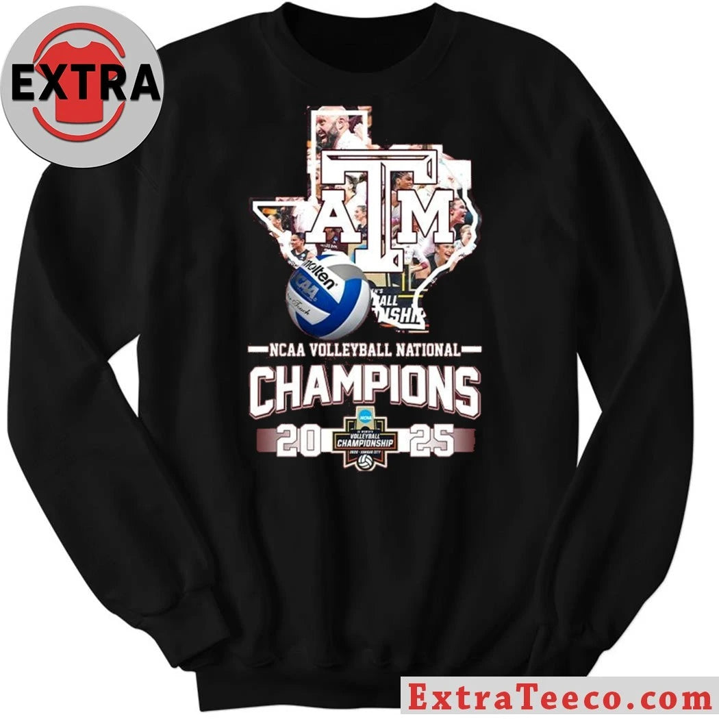 Original NCAA Volleyball National Champions 2025 Texas A&amp;M Aggies Mapp And Logo T-Shirt