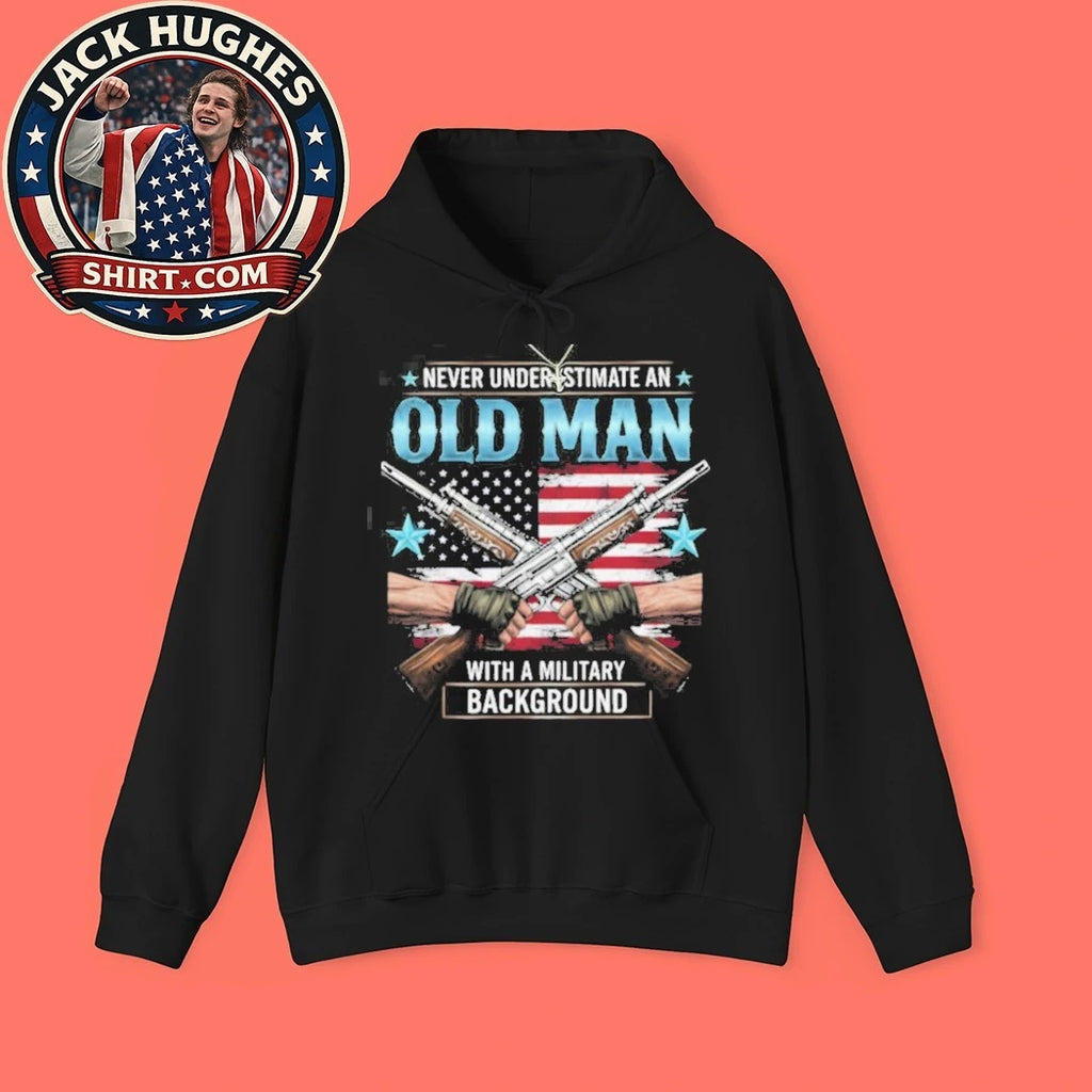 Original Never Underestimate An Old Man With A Military Background Shirt