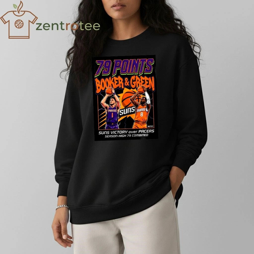 Original Nkctees Booker &amp; Green 79 Points T-shirt – Phoenix Suns vs Pacers 2026