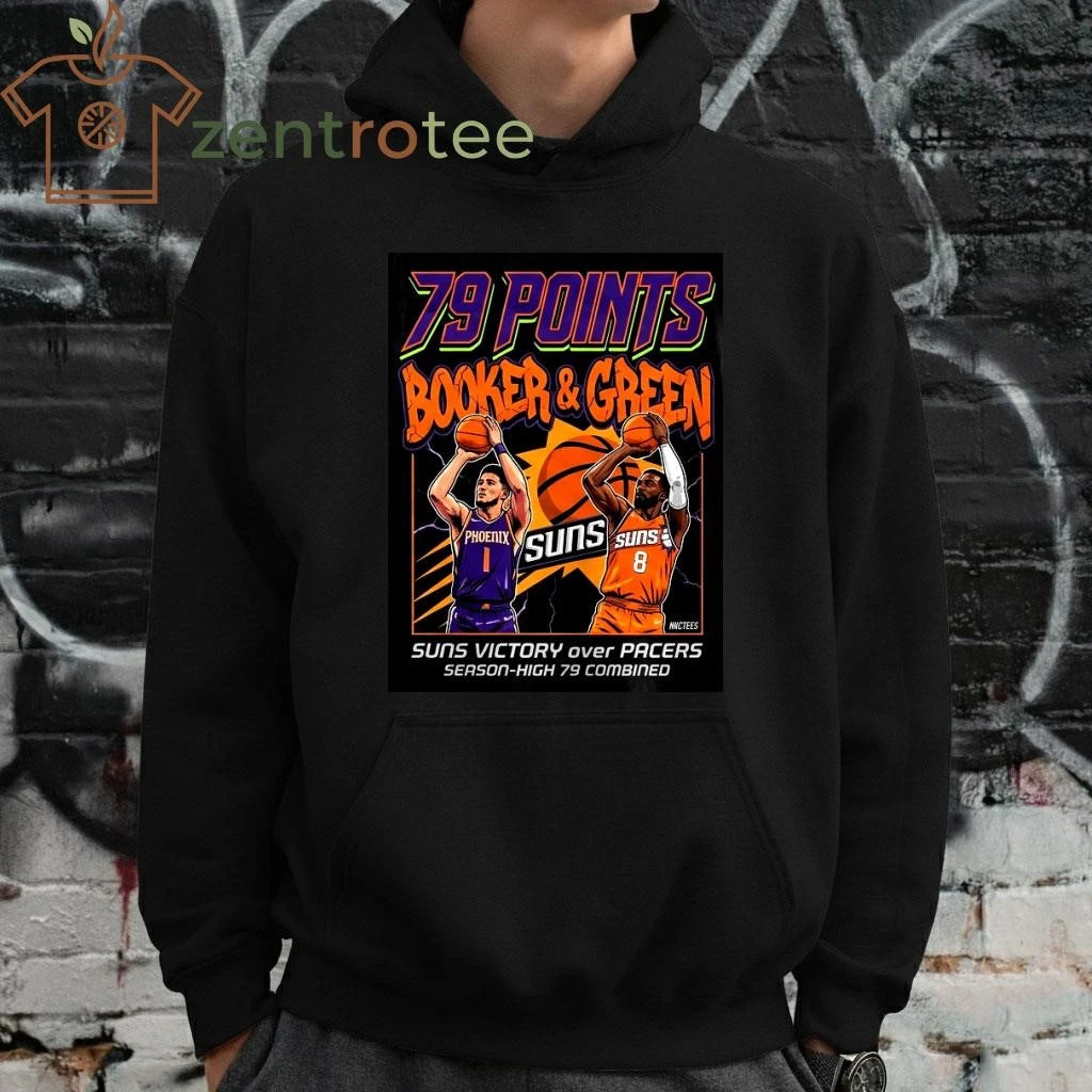 Original Nkctees Booker &amp; Green 79 Points T-shirt – Phoenix Suns vs Pacers 2026