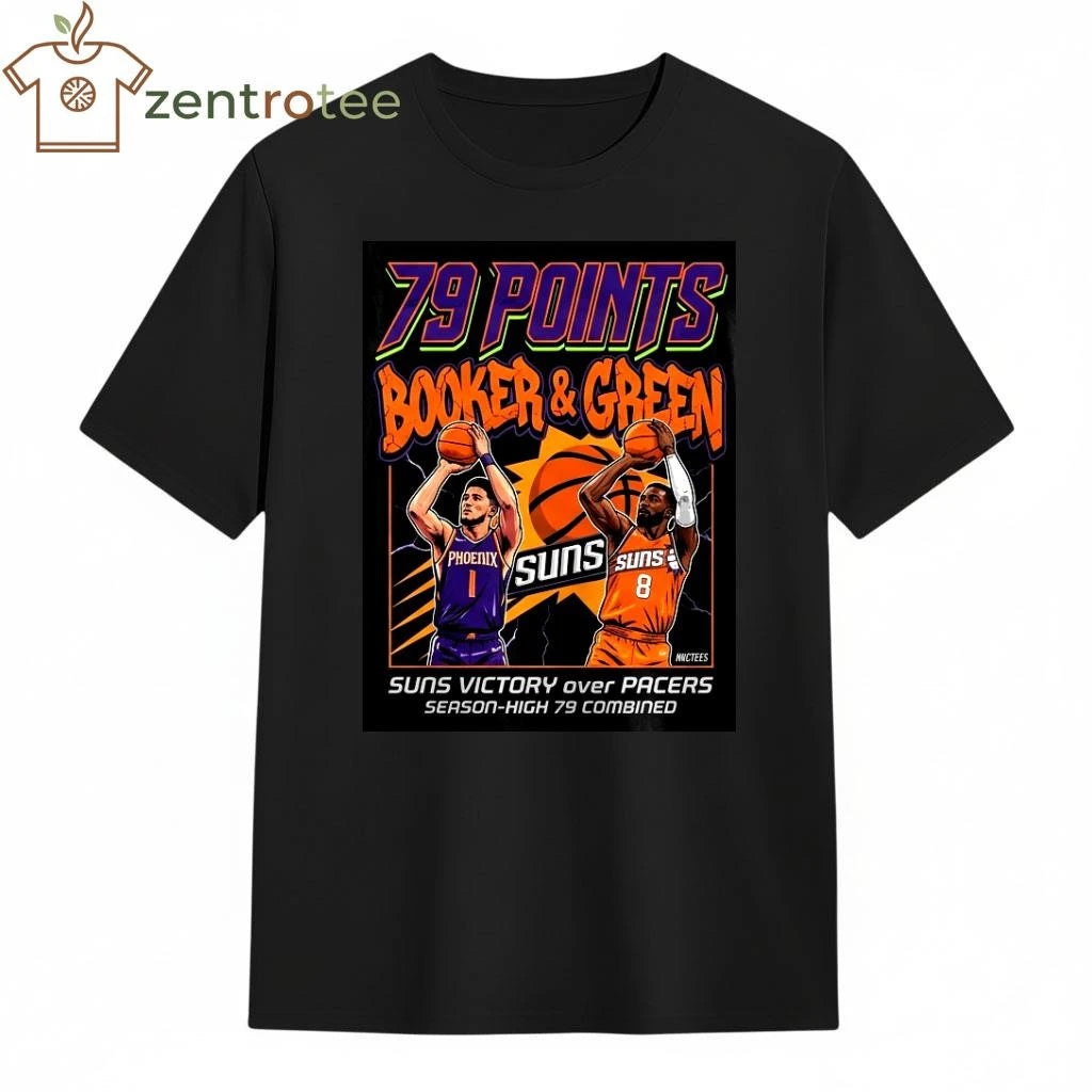 Original Nkctees Booker &amp; Green 79 Points T-shirt – Phoenix Suns vs Pacers 2026