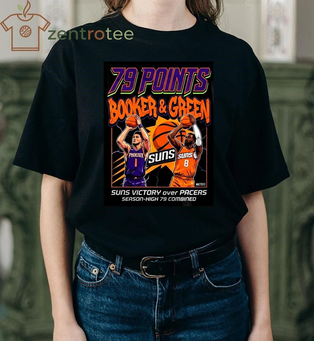 Original Nkctees Booker &amp; Green 79 Points T-shirt – Phoenix Suns vs Pacers 2026