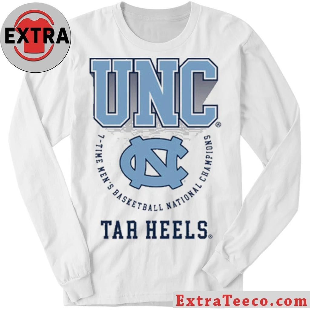 Original North Carolina 7 Time Men’s Basketball National Champions Banner Legacy Basketball Logo Shirt