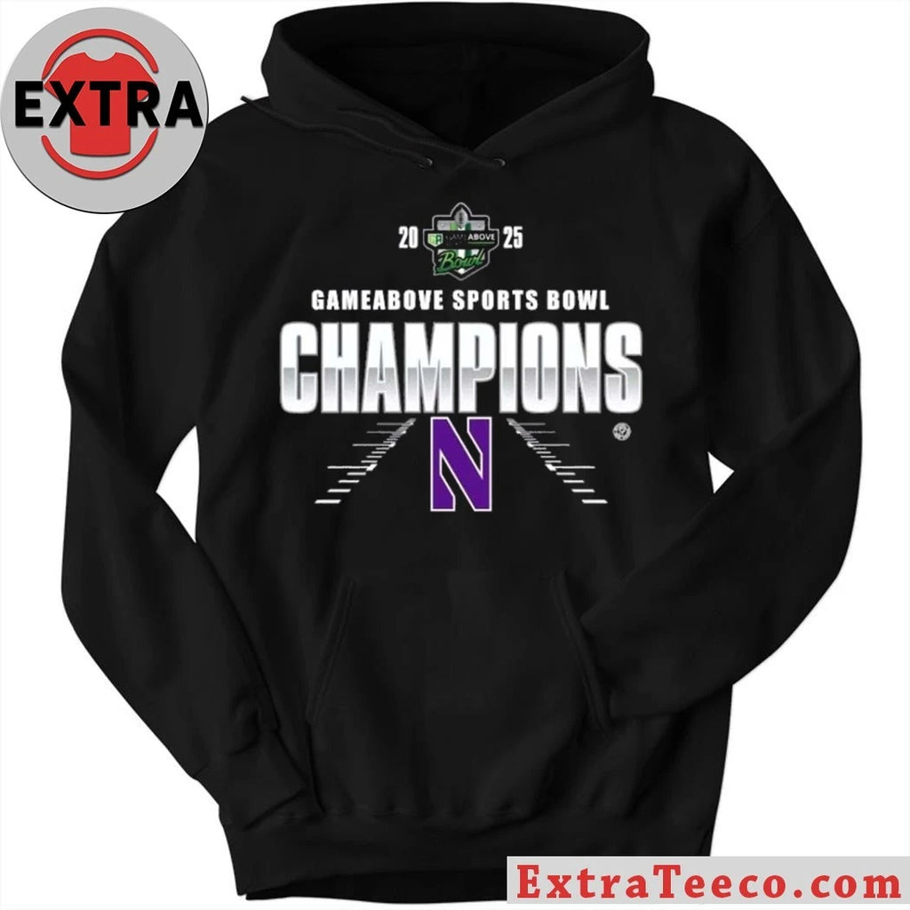 Original Northwestern Wildcats Gameabove Sports Bowl Champions 2025 victory of the Wildcats football team over Central Michigan Chippewas Shirt