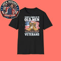 Original Old Men Veterans Still Give A Damn Patriotic Flag Amp Combat Boots Shirt