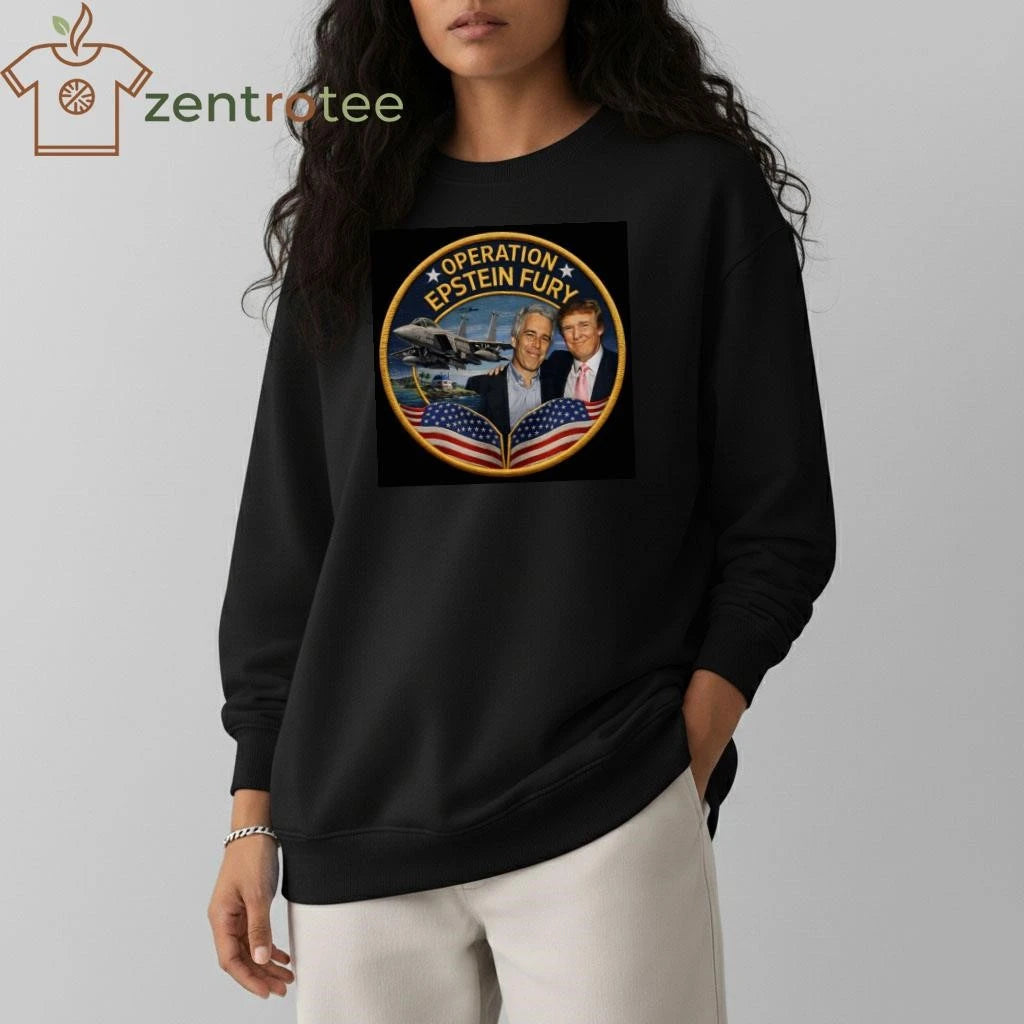 Original Operation Epstein Fury Trump circle tee