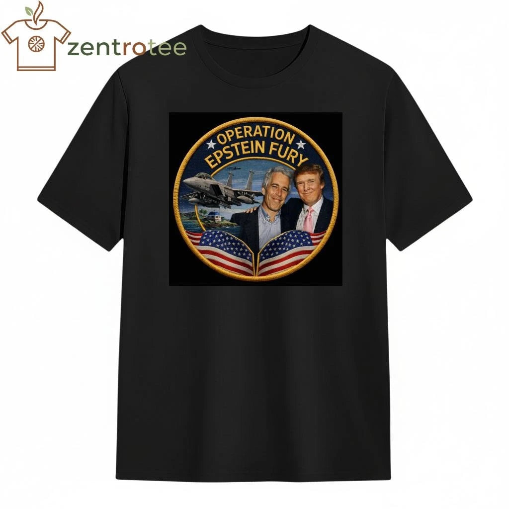 Original Operation Epstein Fury Trump circle tee