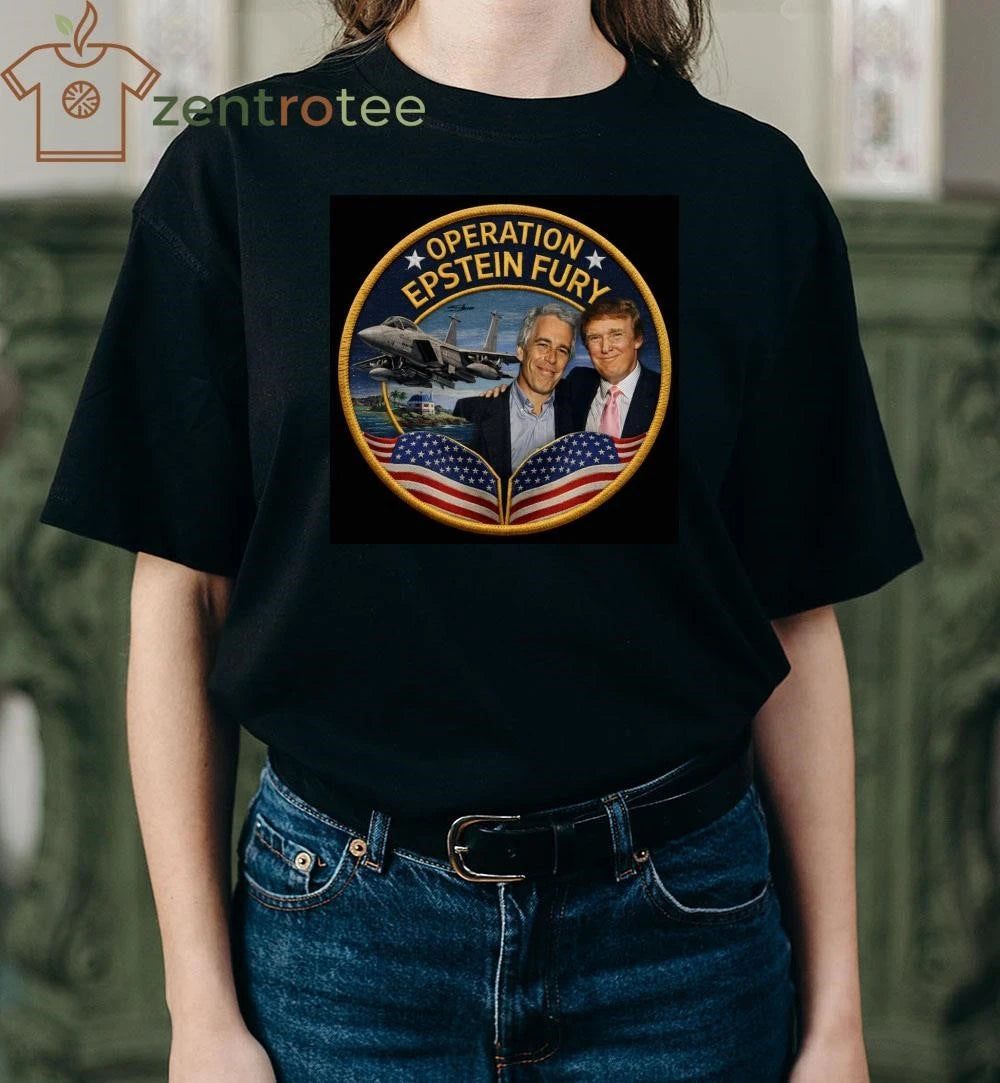Original Operation Epstein Fury Trump circle tee